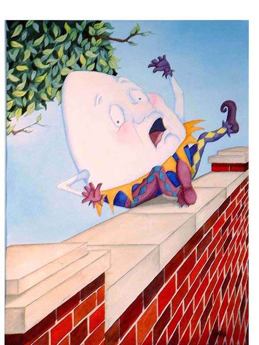 Humpty Dumpty had a great fall. All the king's horses and all the king's men 