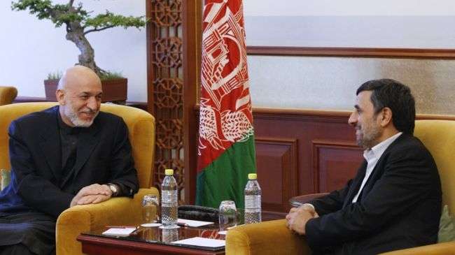 Mahmoud Ahmadinejad, Iran dan Hamid Karzai, Afghanistan