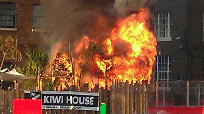 Olympic guest house caught in blaze