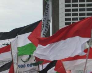 Demo dukung Palestina; karawangid.com