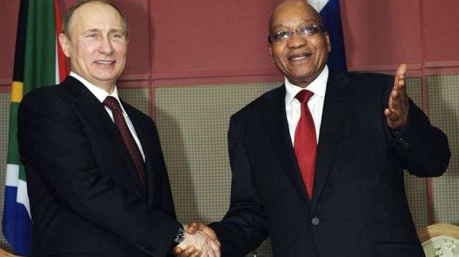 Vladimir Putin, Presiden Rusia dan Jacob Zuma, Presiden Afrika Selatan.JPG