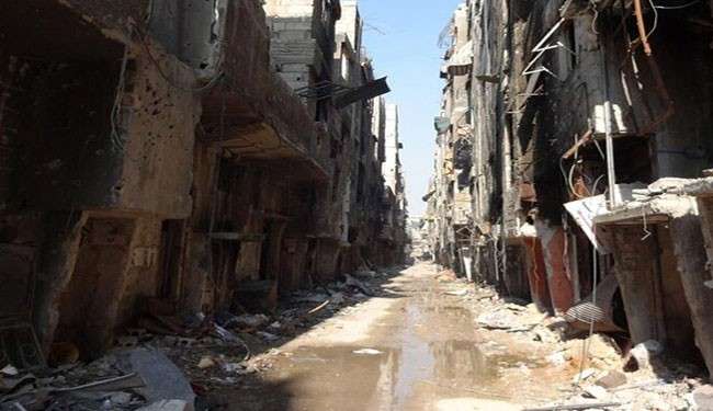 Kamp Yarmouk yang dihancurkan oleh Takfiri al-Qaeda (UNRWA)