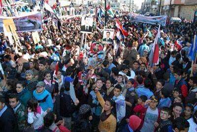 Demo warga Homs, Senin, 17/03/14