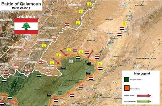 Peta perang di Qalamoun (Syria News)