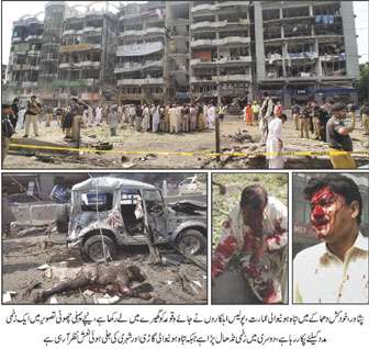 پشاور،بنوں میں خودکش حملے،پولیس اہلکاروں سمیت 20جاں بحق،150 سے زائد زخمی،بیسیوں مکان،دکانیں،گاڑیاں تباہ
