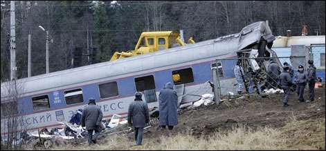 روس:ٹرین حادثے میں ہلاکتیں 40 ہو گئیں،100 افراد زخمی