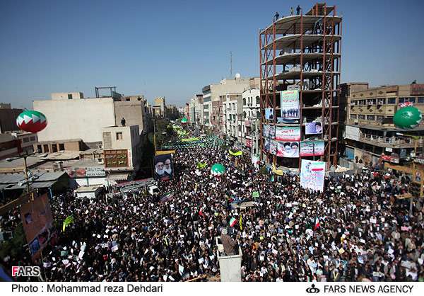اہواز: انقلاب اسلامی ایران کی کامیابی کی سالگرہ کے موقع پر ملک گیر عظیم  عوامی ریلیاں