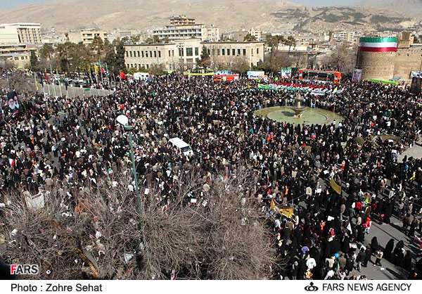 شیراز: انقلاب اسلامی ایران کی کامیابی کی سالگرہ کے موقع پر ملک گیر عظیم  عوامی ریلیاں