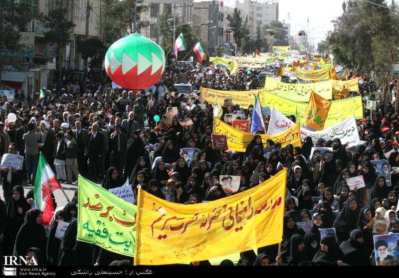 زاہدان: انقلاب اسلامی ایران کی کامیابی کی سالگرہ کے موقع پر ملک گیر عظیم  عوامی ریلیاں