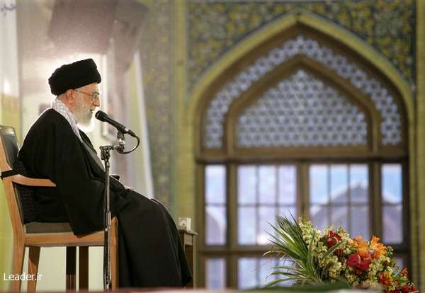 Sayyid Ali Khamenei, the Supreme Leader of the Islamic Revolution, speaks in the holy city of Mashhad.