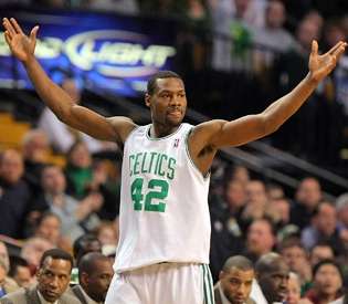 Tony Allen encourages the crowd during the fourth quarter of the Celtics’ 113-99 victory over the Nuggets last night at TD Garden.