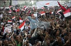 مصر،حسنی مبارک کا خطاب مسترد،احتجاج میں ایک مرتبہ پھر شدت،فوج سے مداخلت کا مطالبہ