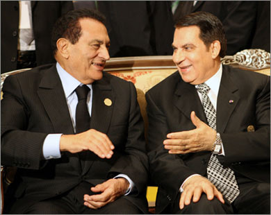 Is Mubarak in Tel Aviv or Sharjah?