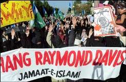 ریمنڈ ڈیوس کی رہائی کیخلاف ملک بھر میں احتجاجی مظاہرے