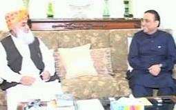 اسلام آباد،صدر زرداری سے مولانا فضل الرحمان کی ملاقات، مولانا آج نواز شریف سے ملیں گے
