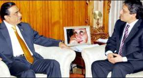گورنر سندھ کی صدر آصف علی زرداری سے ملاقات، کراچی میں امن وامان کے قیام اور ایم کیو ایم کی حکومت میں واپسی پر بھی تبادلہ خیال