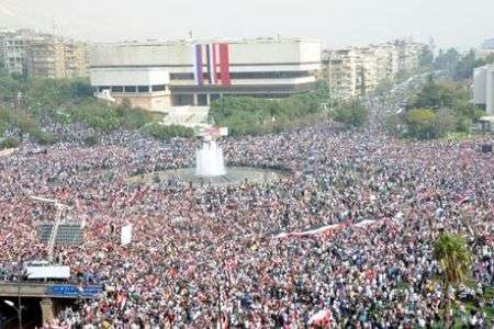 Syrians rally in support of Assad