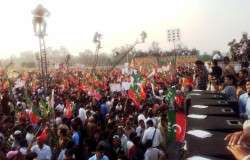 تحریک انصاف کا لاہور میں تاریخی جلسہ عام شروع ہو گیا، پچاس ہزار سے زائد افراد کی شرکت