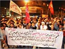 کراچی میں سانحہ خان پور کے خلاف مجلس وحدت مسلمین کا  زبردست احتجاج