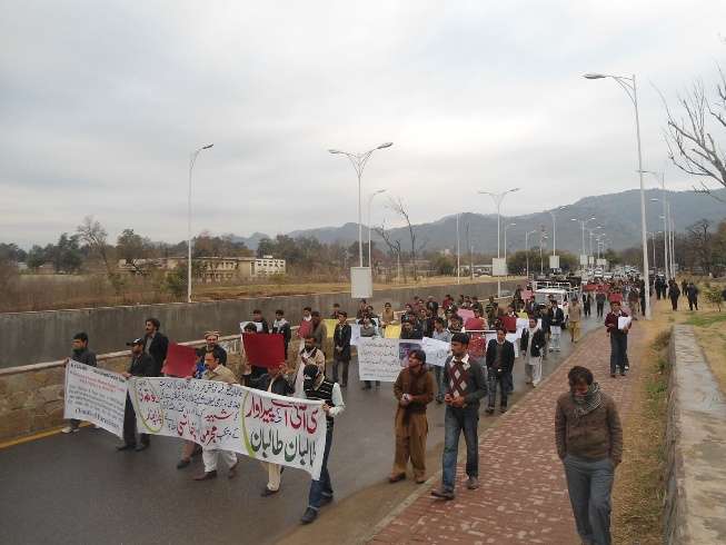 یوتھ آف پاراچنار کا طالبان مظالم اور دہشتگردی کیخلاف اسلام آباد میں احتجاجی مظاہرہ