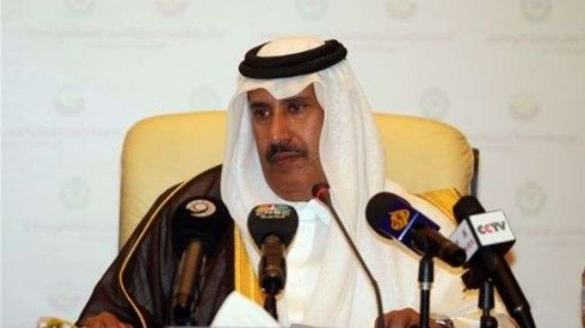 Qatari PM urges world to provide Syrian rebels with arms