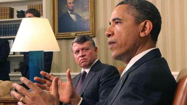 Jordan’s King Abdullah II (L) and US President Barack Obama (file photo)