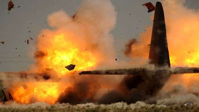 Yemeni military plane explodes in Sana’a