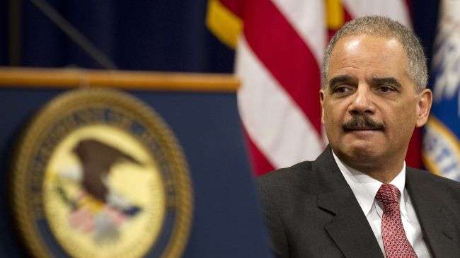 US Attorney General Eric Holder speaks during a Black History Month event at the Department of Justice in Washington, D.C., February 22, 2012.