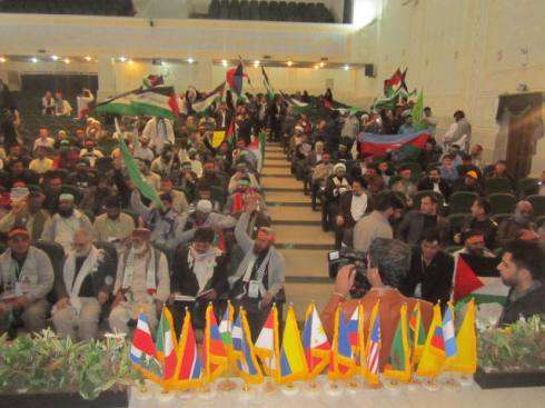 قم،ایشیائی مارچ برائے آزادی القدس کے اعزاز میں مدرسہ امام خمینی رہ میں استقبالیہ تقریب