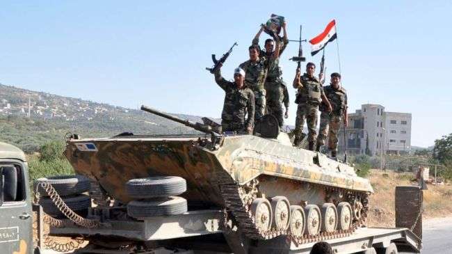 Syrian army takes control of border region