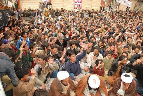سکردو میں مجلس وحدت مسلمین اور آئی ایس او کا احتجاجی دھرنا