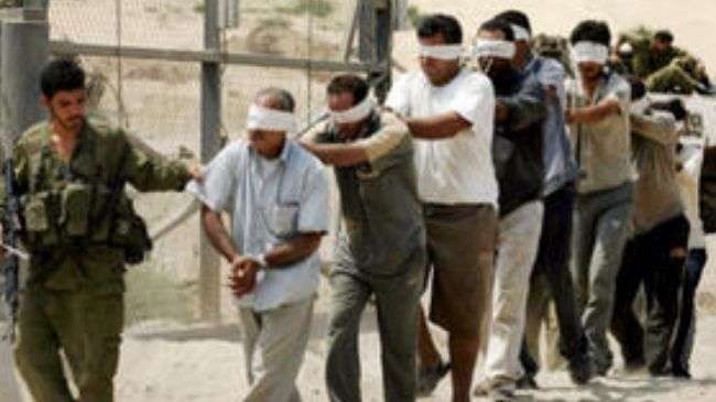 Palestinian prisoners held in an Israeli jail (file photo)