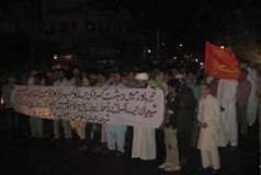 خیرپور واقعہ کے خلاف شیعہ علماء کونسل کی کراچی میں احتجاجی ریلی