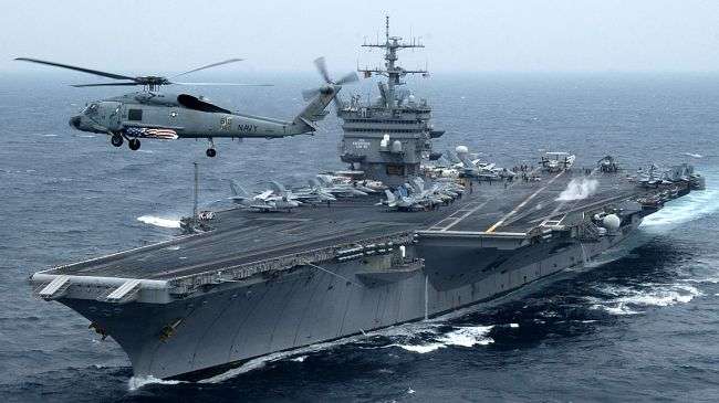 The USS Enterprise aircraft carrier in the Persian Gulf (file photo)