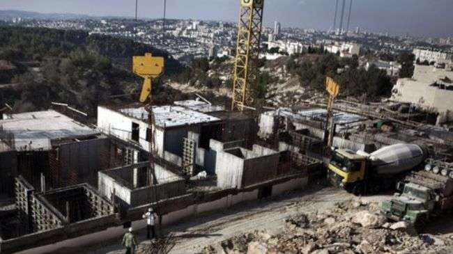 File photos shows a construction site in the East al-Quds Jewish settlement of Gilo.