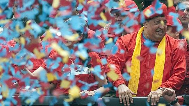 Venezuelan President Hugo Chavez attends the opening rally of his campaign for re-election in Mariara, 120 km west of Caracas on July 1, 2012.