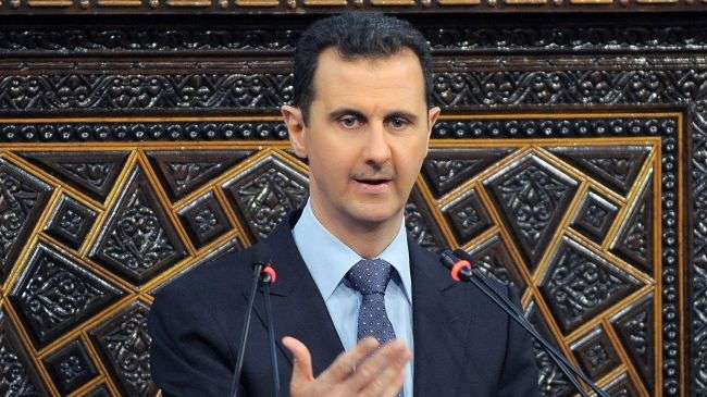 Syrian President Bashar al-Assad addressing the parliament, June 3, 2012