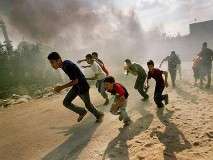 غزہ، اسرائیلی ٹینکوں کی گولہ باری سے 5 فلسطینی بچے زخمی