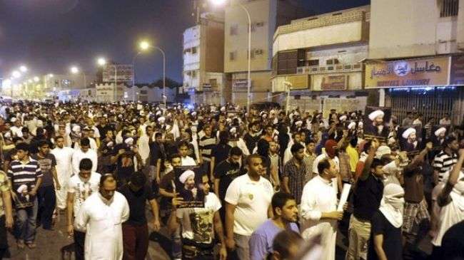 An anti-regime protest demonstration in Saudi Arabia
