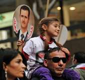 آسٹریلیا میں شام کے صدر بشار الاسد کے حق میں مظاہرہ