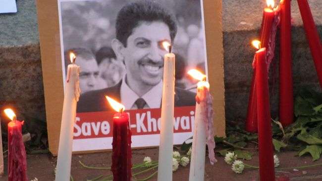 Abdulhadi Al-Khawaja, past president of the BCHR is in prison for voicing his opposition to the Al-Khalifa