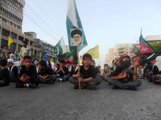 کراچی میں مرکزی آزادی القدس ریلی کے تصویری مناظر