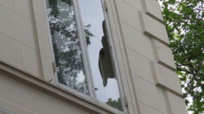 Russian embassy in London was attacked by a group of vandals on 16 August.