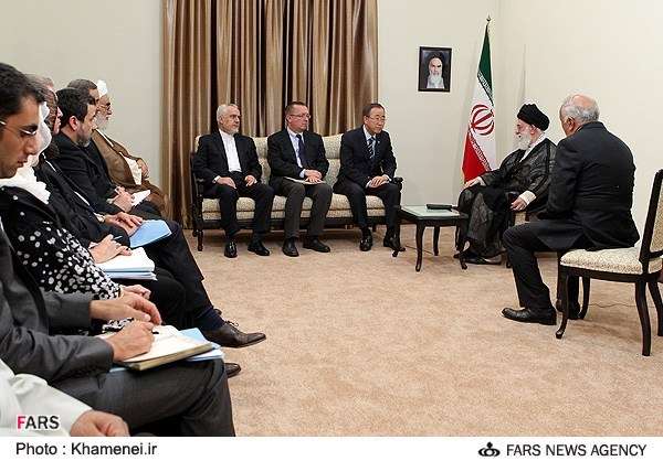 تہران میں اقوام متحدہ سیکرٹری جنرل کی رہبر انقلاب اسلامی سے ملاقات