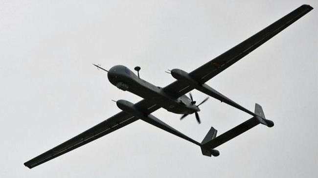 File photo shows an Israeli Heron TP, also known as the IAI Eitan, unmanned reconnaissance drone.