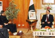 صدر آصف علی زرداری سے بھارتی وزیرخارجہ ایس ایم کرشنا کی ملاقات