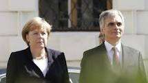 Merkel arrives in Vienna for Euro crisis talks