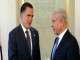 Republican US presidential candidate Mitt Romney (L) and Israeli Prime Minister Benjamin Netanyahu
