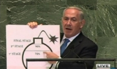 انتقادات، نتانیاهو را به دفاع از تصویر گرافیکی بمب هسته‌ای وادار کرد
