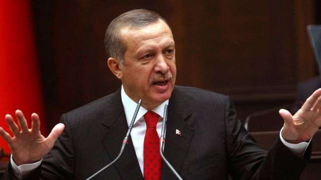Turkish Prime Minister Recep Tayyip Erdogan speaks at a news conference in Ankara on Thursday, October 4, 2012.